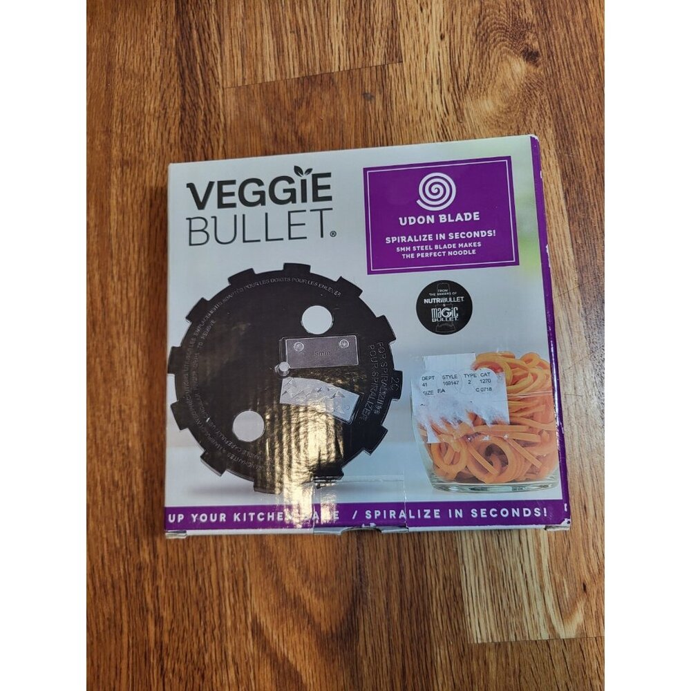 Veggie Bullet Spiralizer Udon Blade with Case, 5mm Steel Cutter VBR-U0203